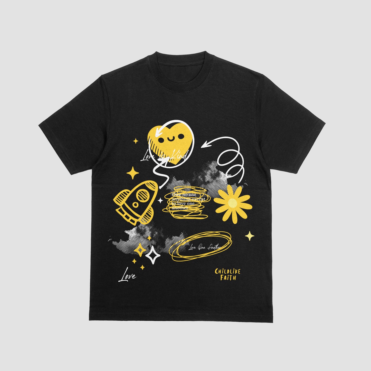 Love is Kind Shirt(Black + Yellow)