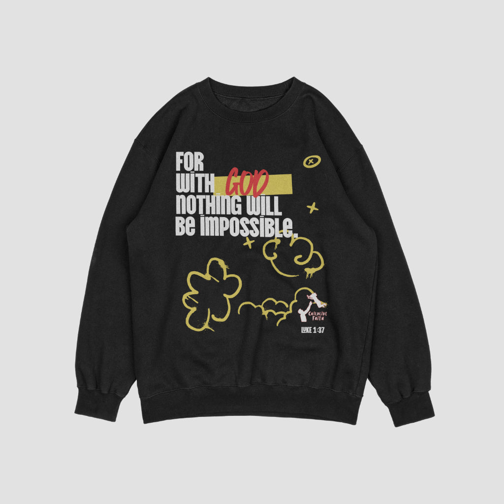 With GOD Crewneck Sweatshirt
