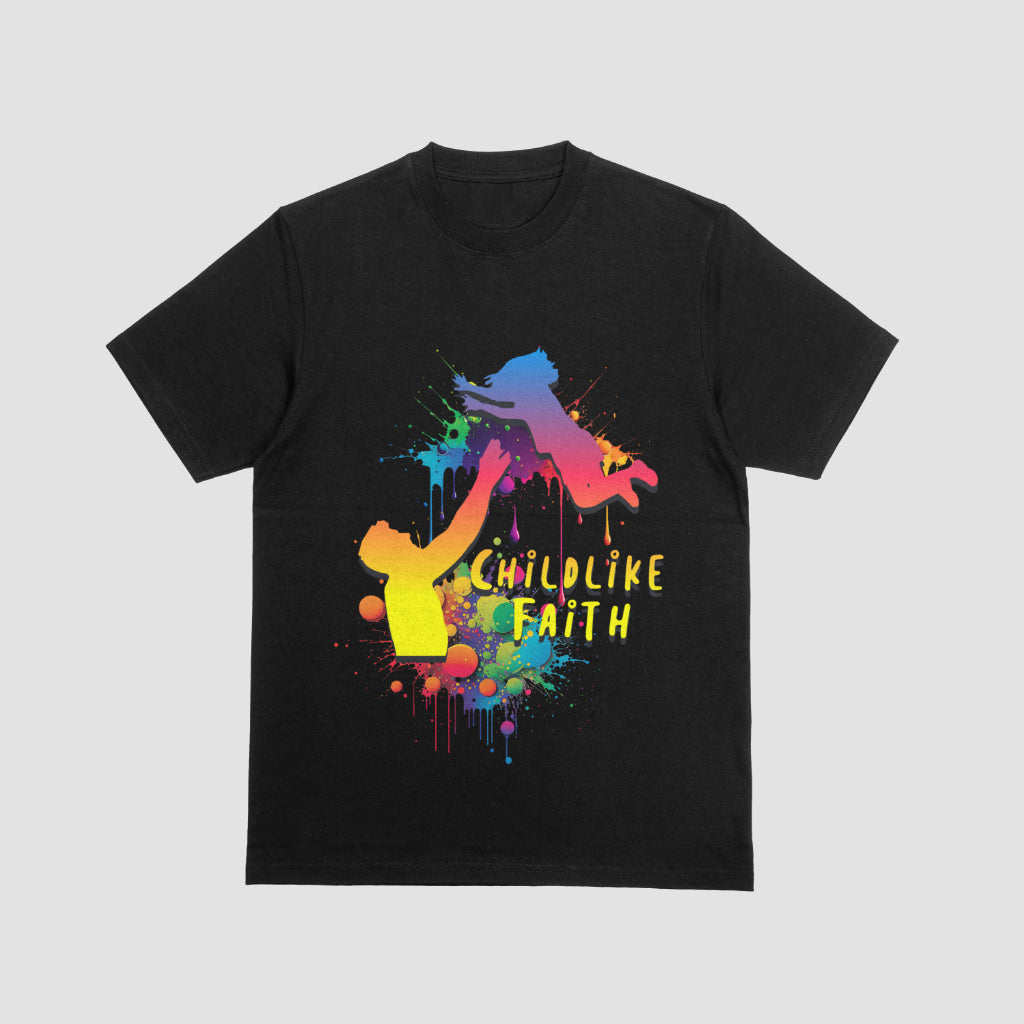 Childlike Faith Paint Splatter Shirt
