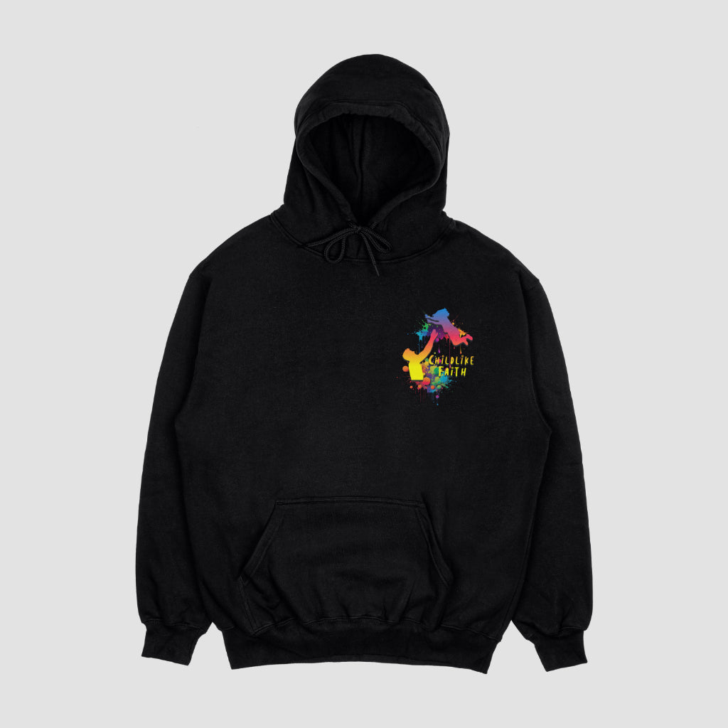 Childlike Faith Paint Splatter Hoodie