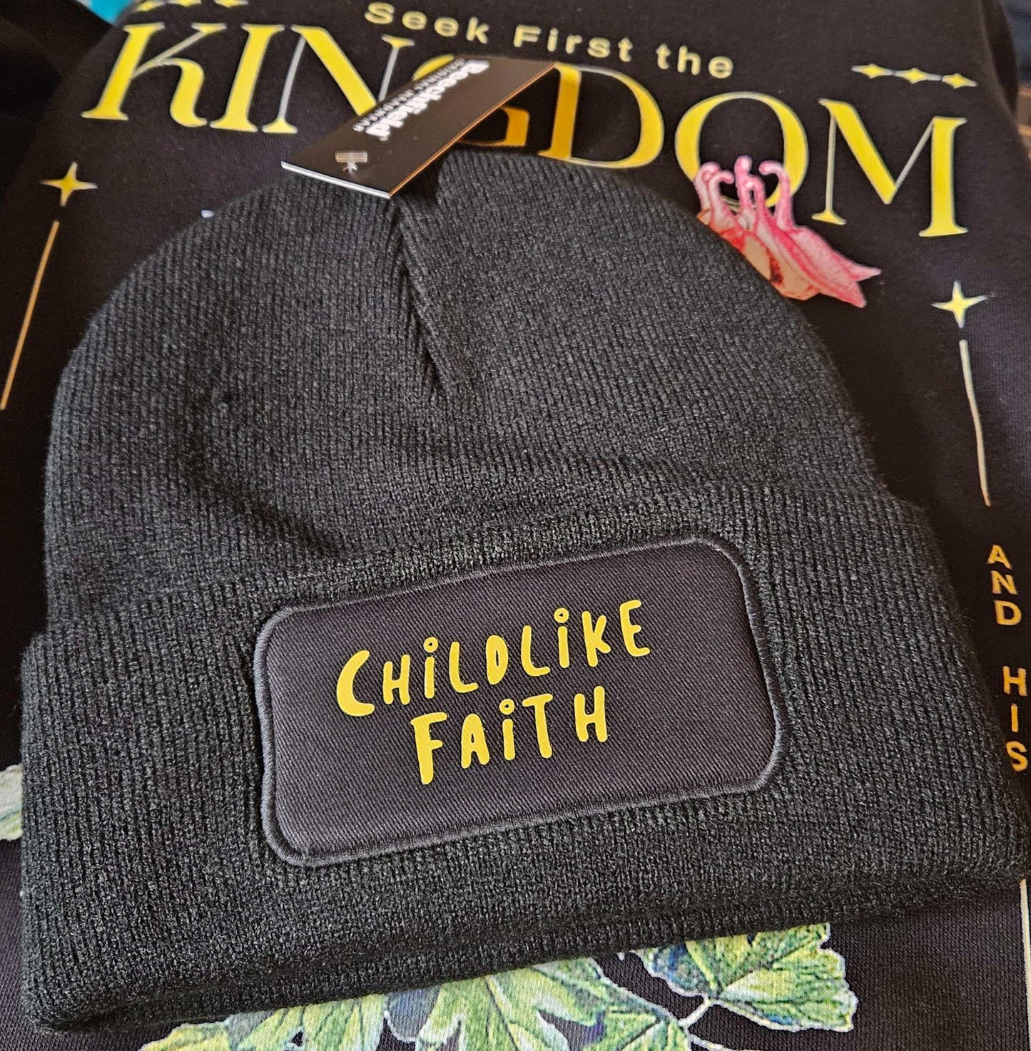 Childlike Faith Winter Hat (Black + Yellow)