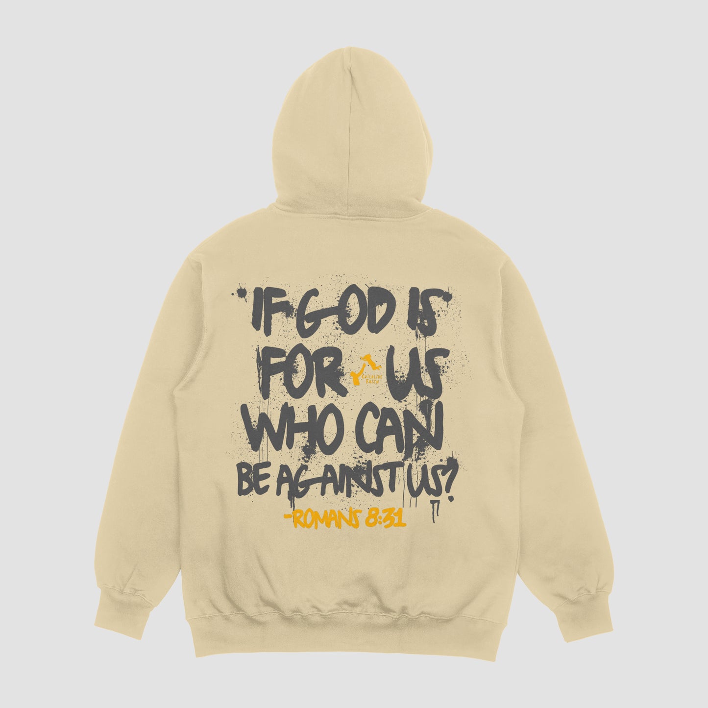 *If GOD is For Us Hoodie* Tan