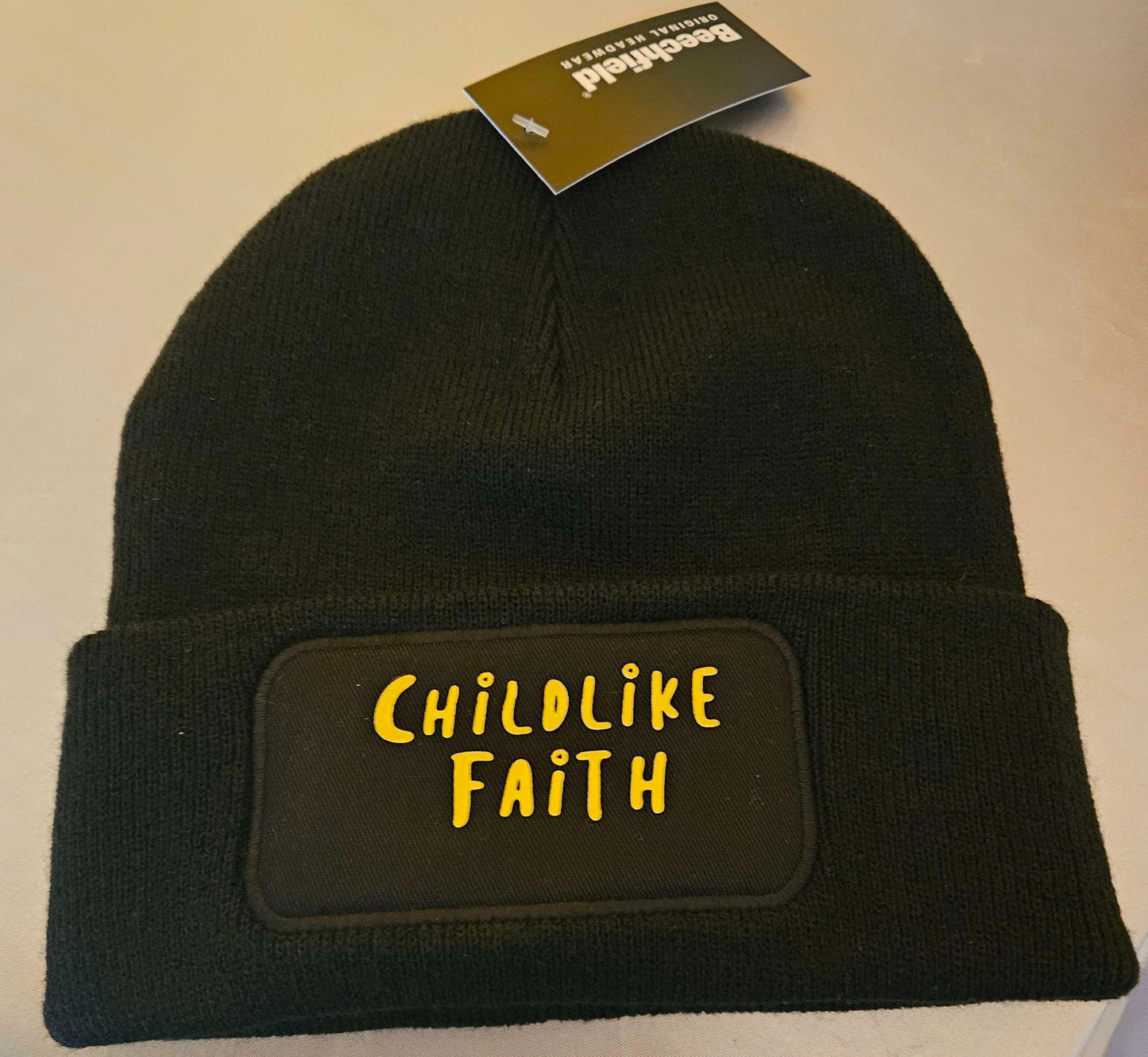 Childlike Faith Winter Hat (Black + Yellow)