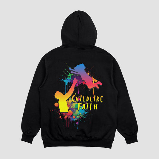 2024 Childlike Faith Paint Splatter Hoodie