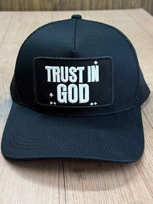 **Trust in GOD Trucker Hat** Black