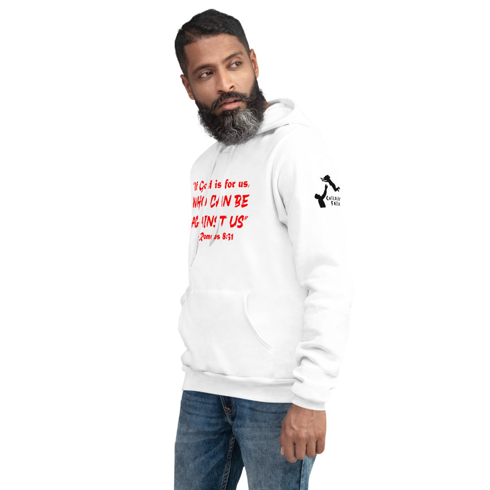 Romans 8:31 Unisex hoodie(Red letters)